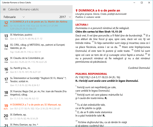 Calendar Romano si Greco Catolic screenshot 2