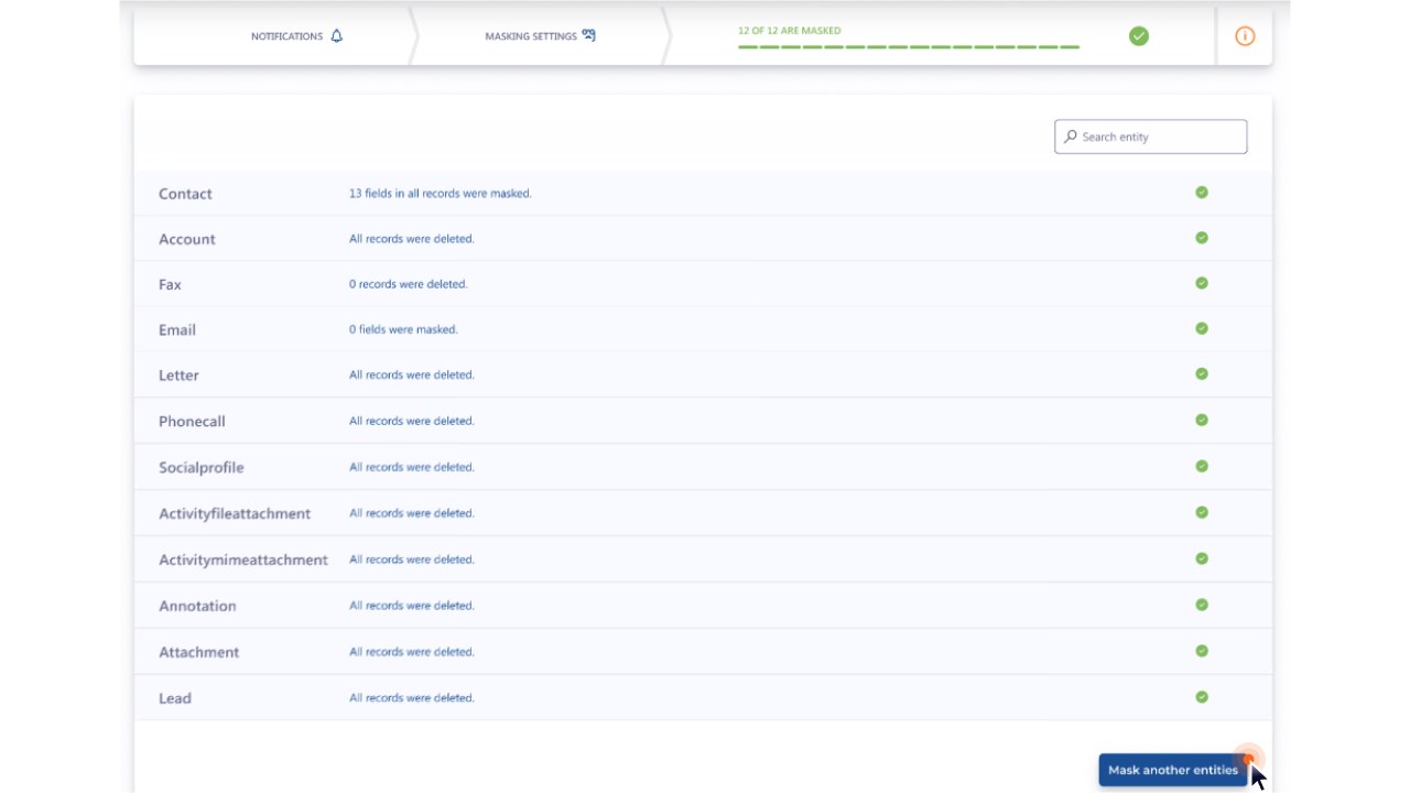 Snapshot 5 of UDS Business Data Masking Demo