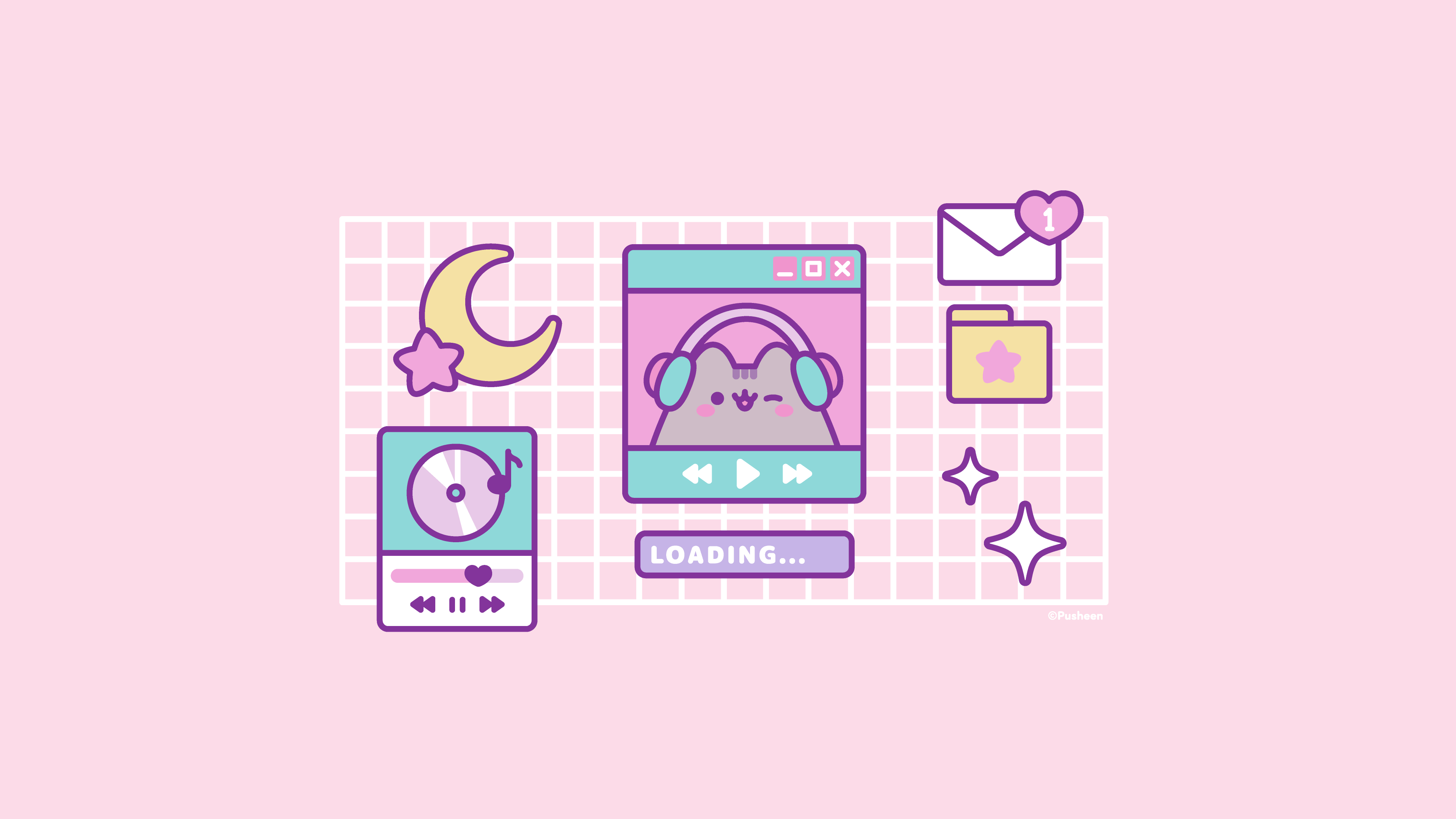 Pusheen Gamer Official Theme screenshot
