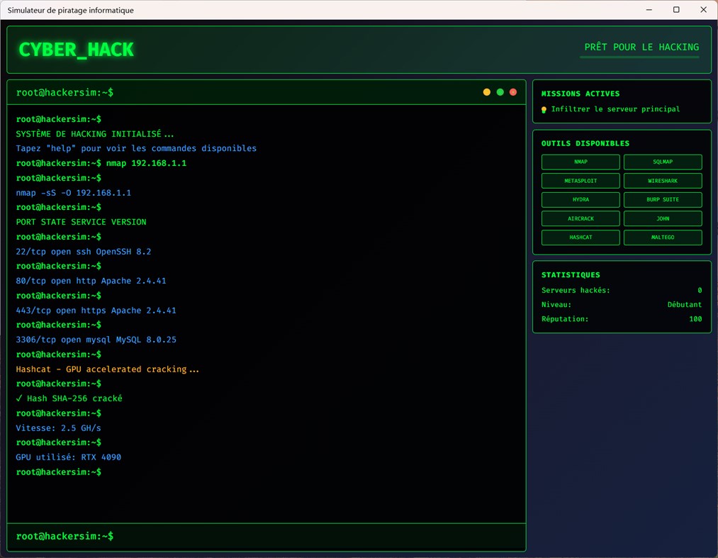 #4. Simulateur de piratage informatique (Windows) Με: RollerNiGi