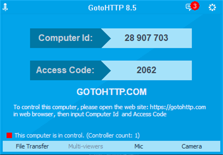 GotoHTTP:Remote Control from browser - PC - (Windows)