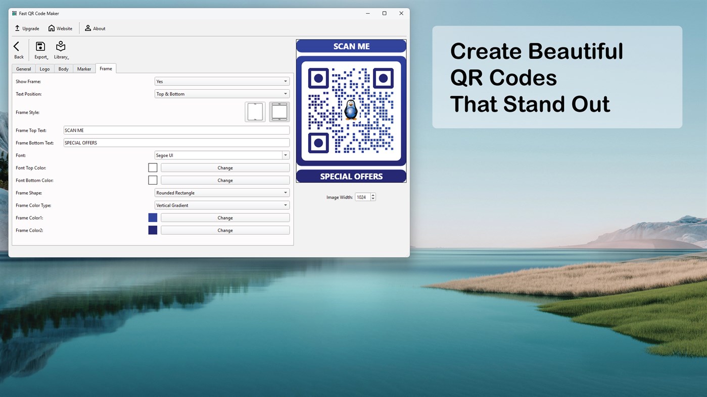 #2. Fast QR Code Maker (Windows) Podle: TweakNow Software
