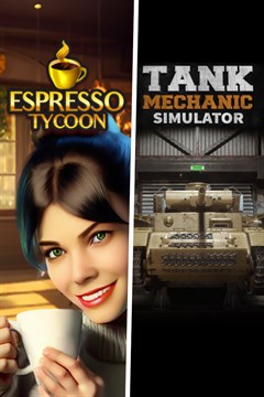 Cover poster for Espresso Tycoon & Tank Mechanic Simulator