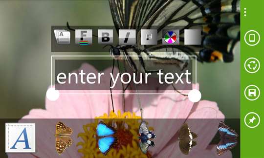 Text on photo: butterflies screenshot 3