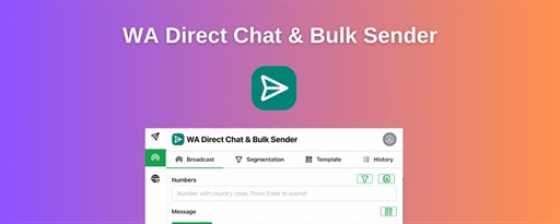 WA Direct Chat & Bulk Sender for Whatsapp™ marquee promo image