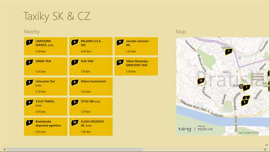 Taxíky SK & CZ screenshot 1
