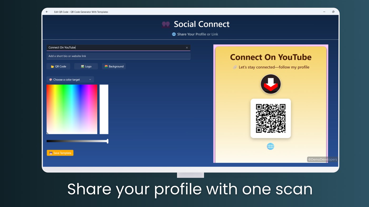 #6. QR Code Generator With Templates (Windows) 作者: Demo Developers