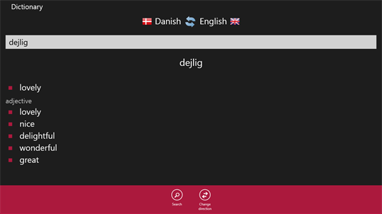 Danish - English screenshot 2