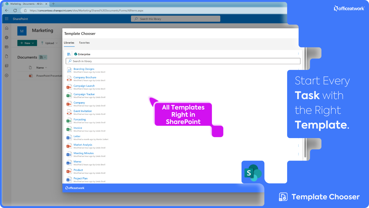 Snapshot 8 of officeatwork | Template Chooser User Subscription