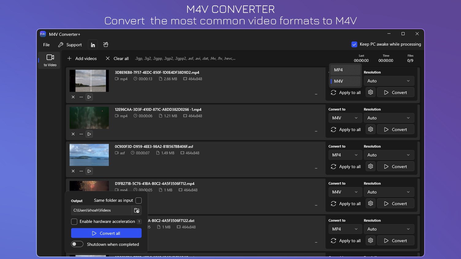 M4V Converter - MP4 to M4V - Download and install on Windows | Microsoft  Store