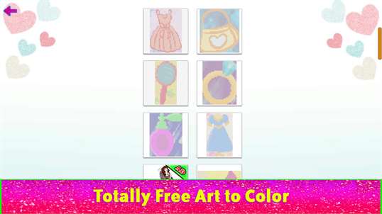 Beauty Glitter Color By Number: Pixel Art, Sandbox Girls Coloring Book screenshot 1