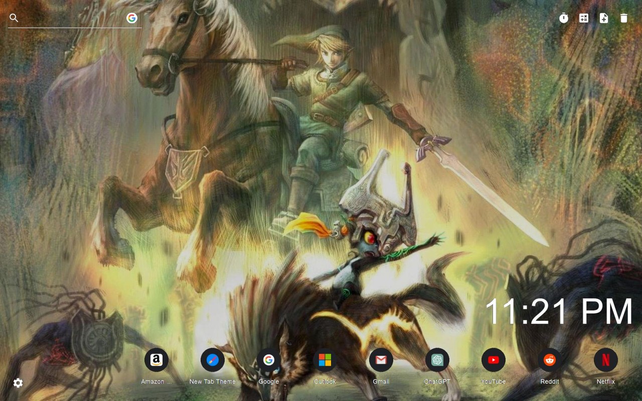 Zelda New Tab Wallpaper Theme