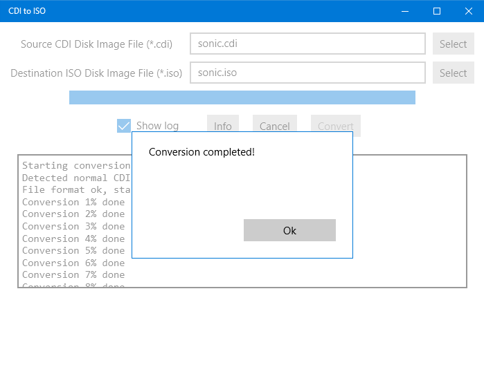 CDI to ISO screenshot