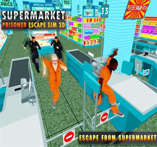 Supermarket Prisoner Escape Sim 3D screenshot 1