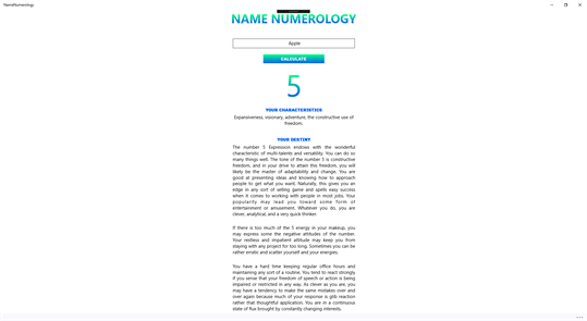 NameNumerology screenshot 2