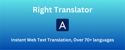 Right Translator - GPT powered translation marquee promo image