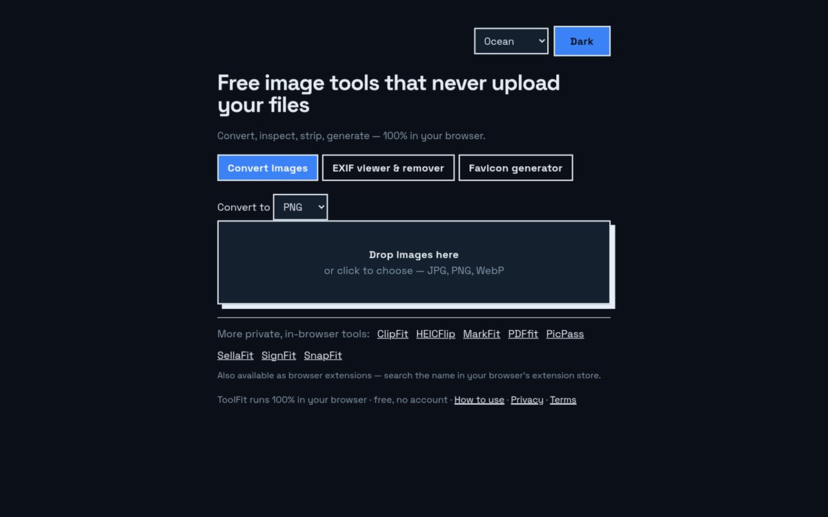 Image Converter & EXIF Remover | ToolFit
