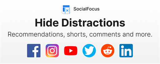 SocialFocus: Hide Distractions marquee promo image