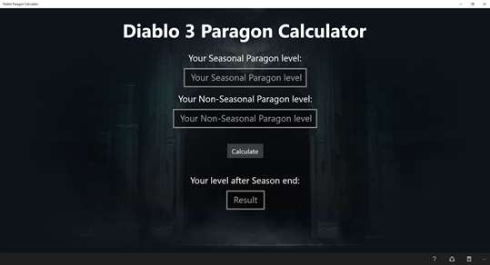 Diablo Paragon Calculator screenshot 1