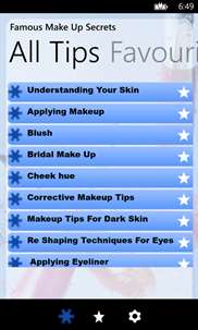 Famous MakeUp Secrets screenshot 2
