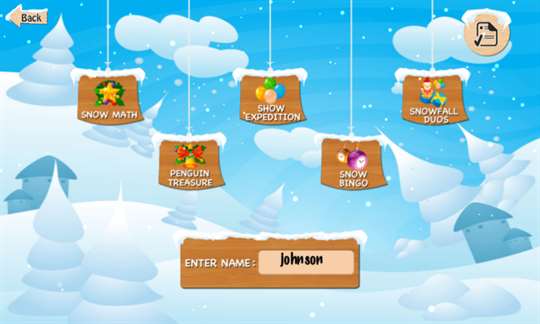 Snowfall Bingo Math Games screenshot 1