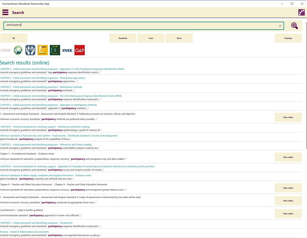 #3. Humanitarian Standards Partnership App (Windows) 由: Data Nirvana