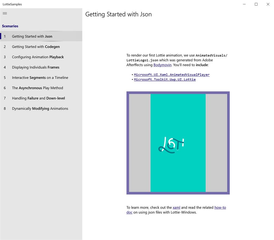 #1. Lottie Samples (Windows) di: Microsoft Corporation