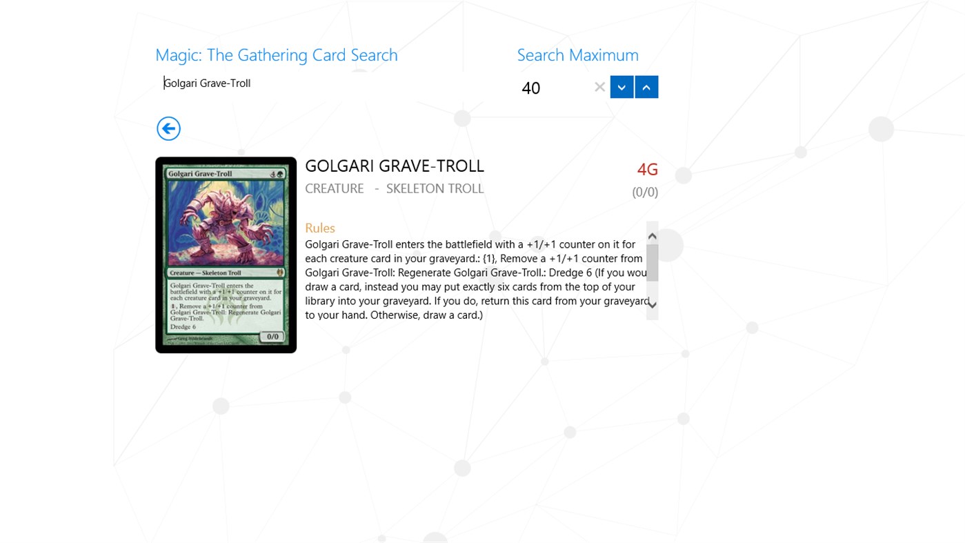 #3. MtG Card Search (Windows) By: FusionWare Integration Corp.