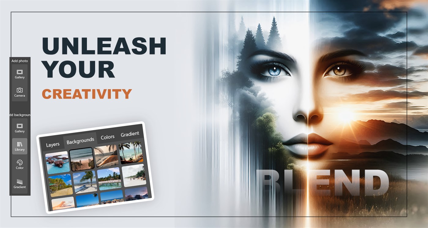 #1. Blend Collage Photo Editor (Windows) Podle: Queenloft