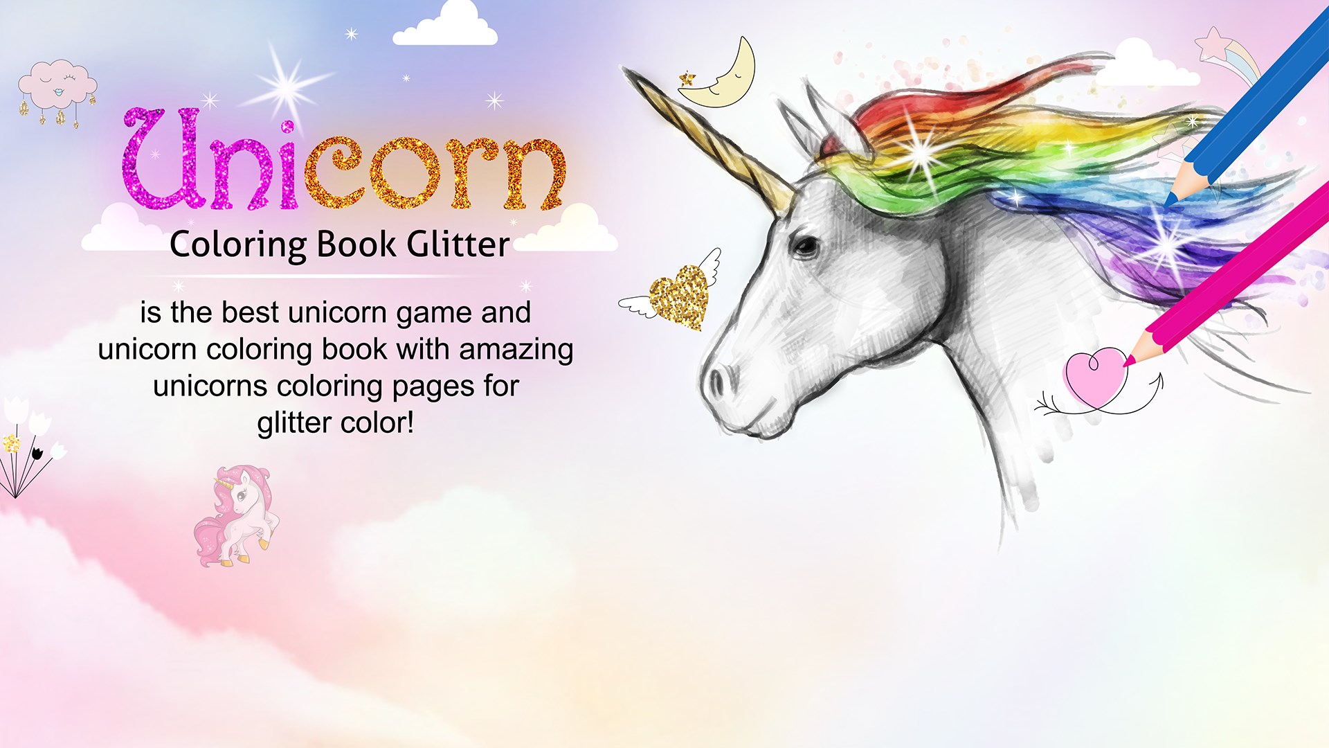 Unicorn Coloring Book Glitter Al Microsoft Store trTR