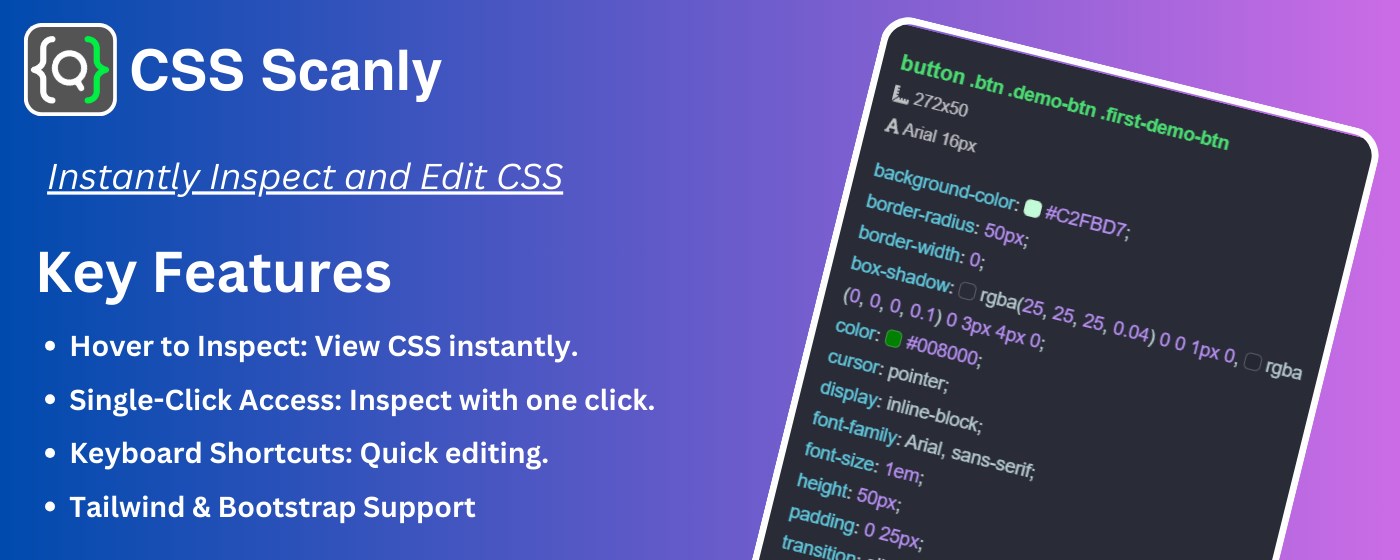 CSS Scanly - Copy CSS | Tailwind & Bootstrap