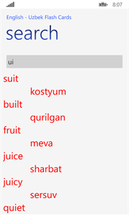 English - Uzbek Word Search screenshot 4