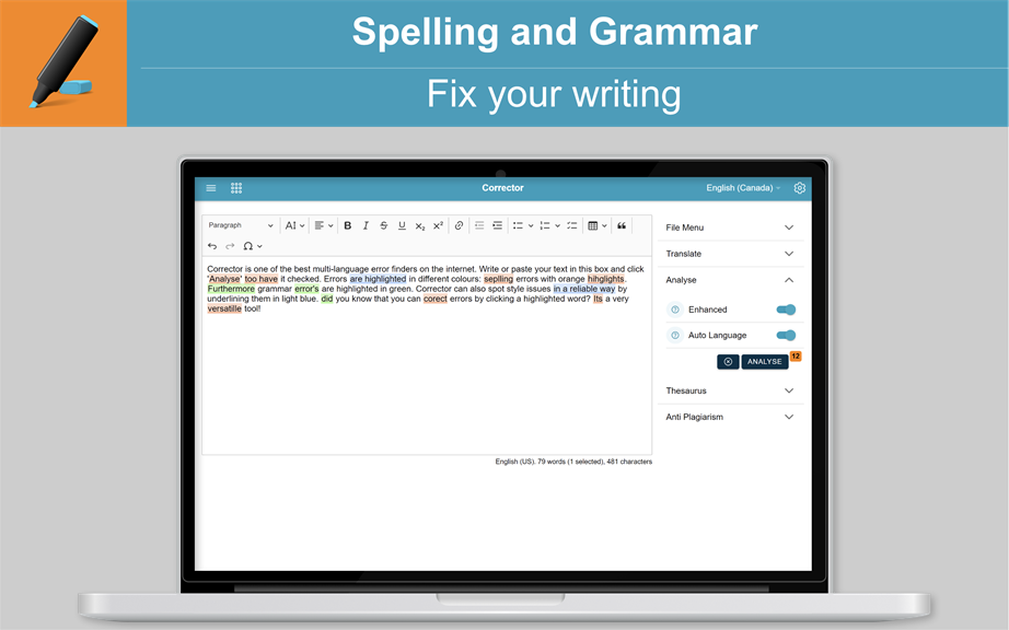 Corrector - Grammar Check and Spell Check_1