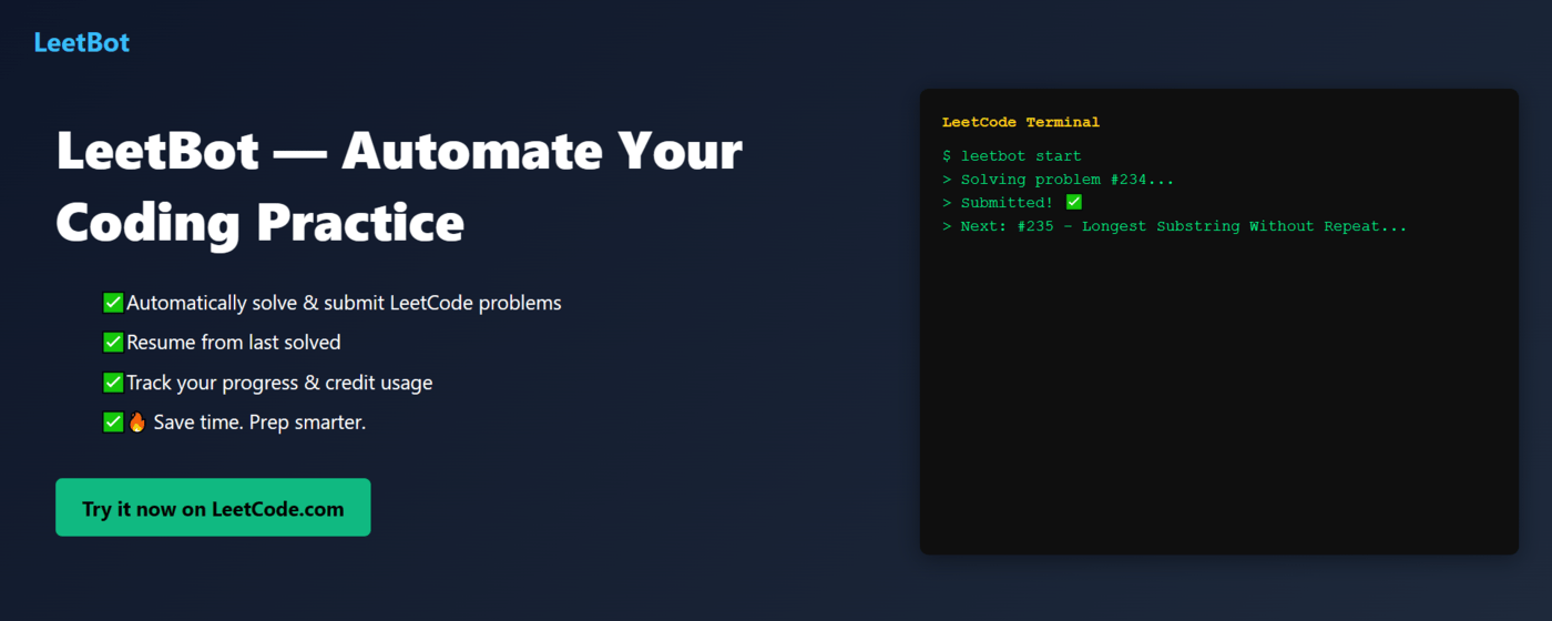 LeetBot - Automate LeetCode Submissions