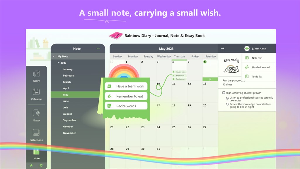 Rainbow Diary - Journal, Note & Essay Book_7