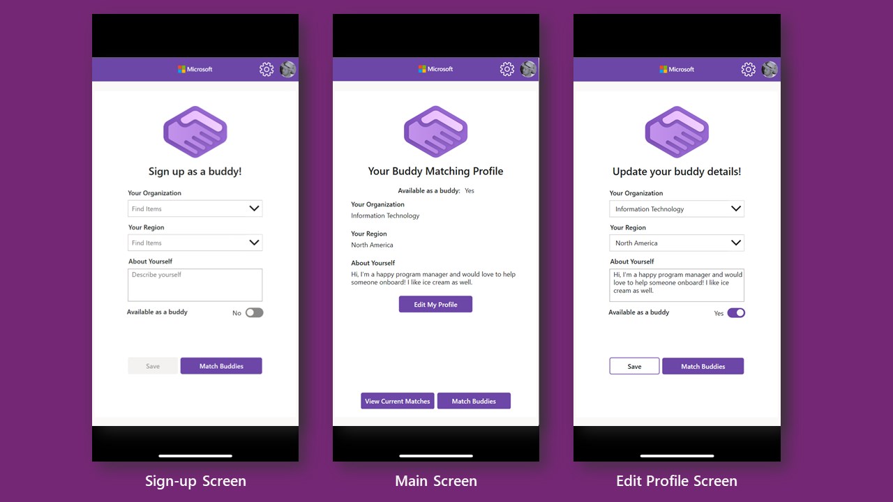 Snapshot 2 of Onboarding Buddy