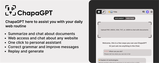 Chapa - Your AI Assistant powered by GPT marquee promo image