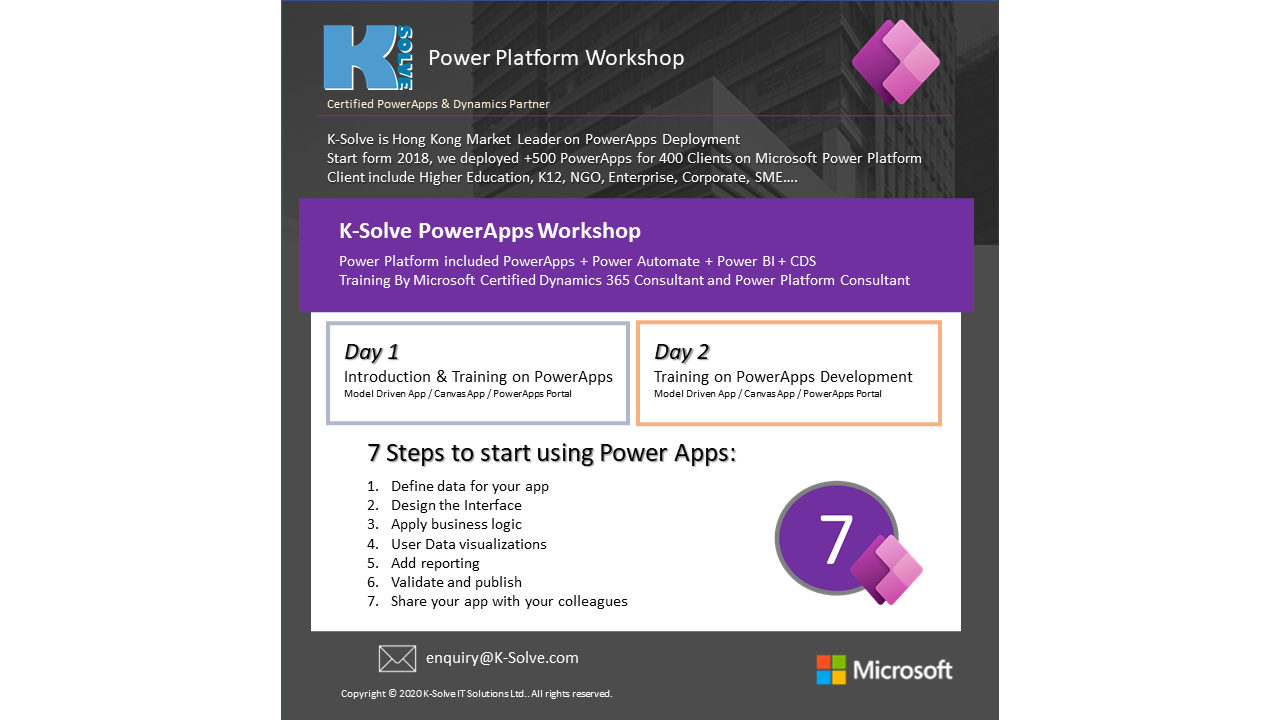 Snapshot 1 of PowerApps for Education & NGO: 2-Day Workshop