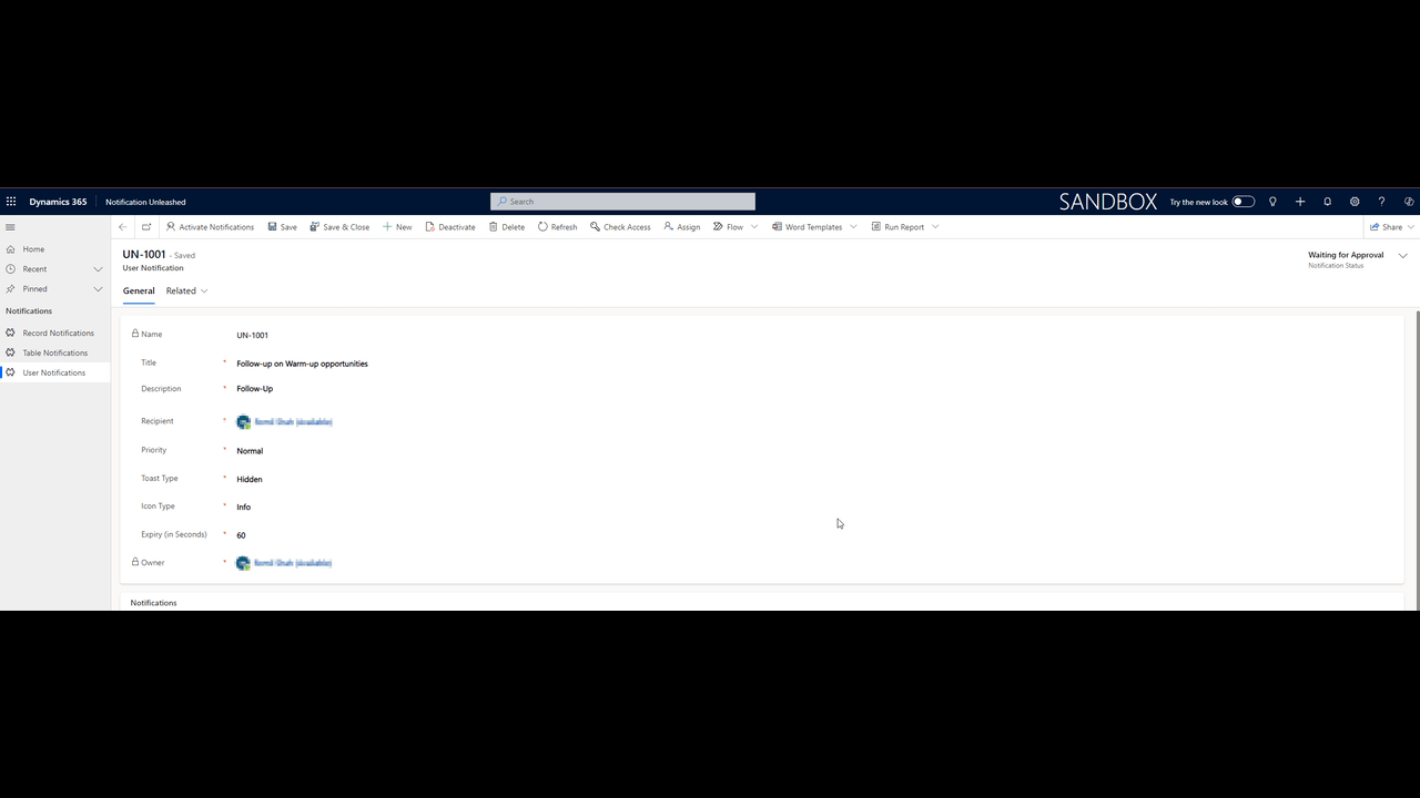 Snapshot 2 of Notification Unleashed