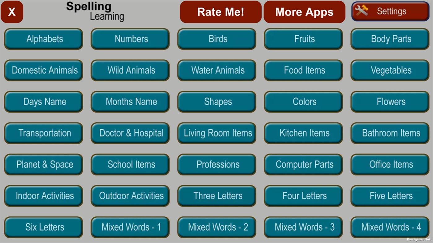 #1. Kids Spelling Learning (Windows) 来自: ACKAD Developer