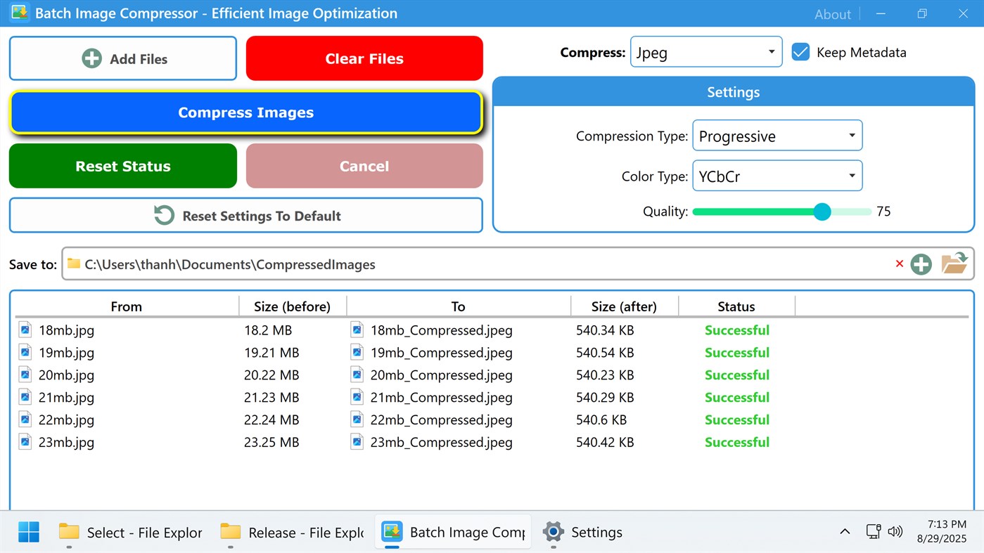 #1. Batch Image Compressor - Efficient Image Optimization (Windows) Von: Ngoc Thanh