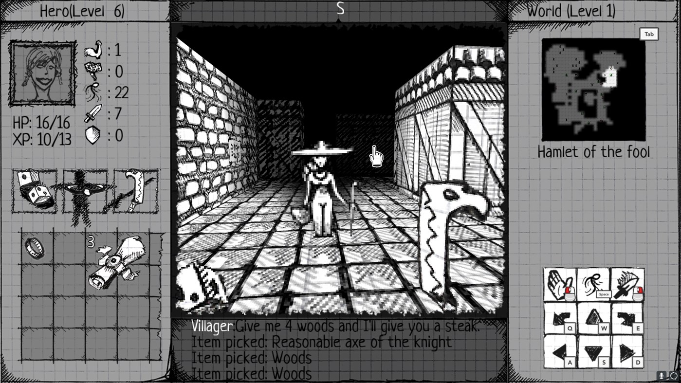 #4. Drawngeon: Dungeons of Ink and Paper (Windows) By: DarkDes Labs