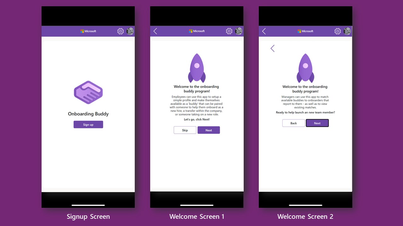 Snapshot 1 of Onboarding Buddy