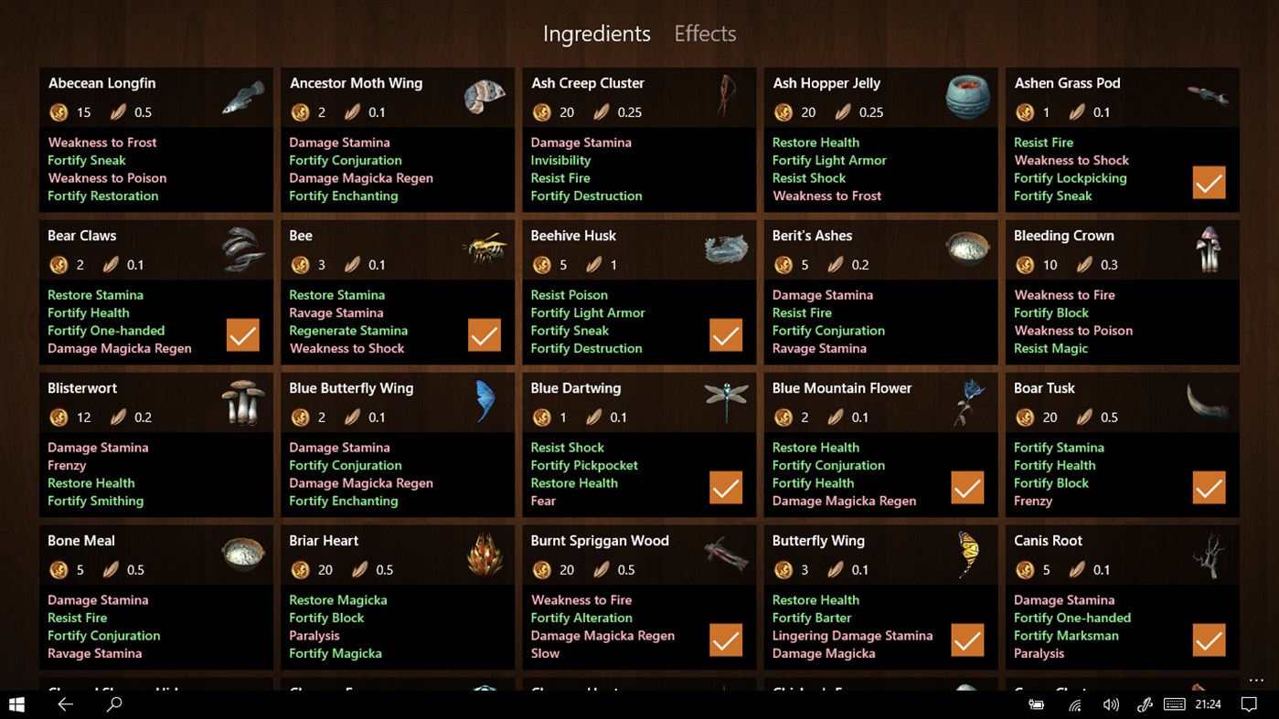 #1. Skyrim Herbarium (Windows) 来自: Martin Suchan