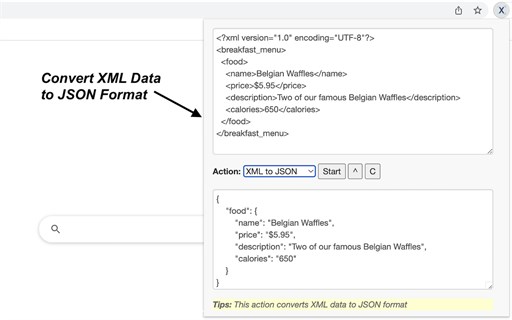 XML Tools - Edgeアドオン
