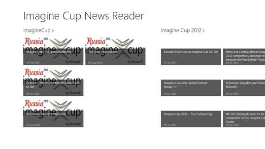 Imagine Cup News Reader screenshot 2