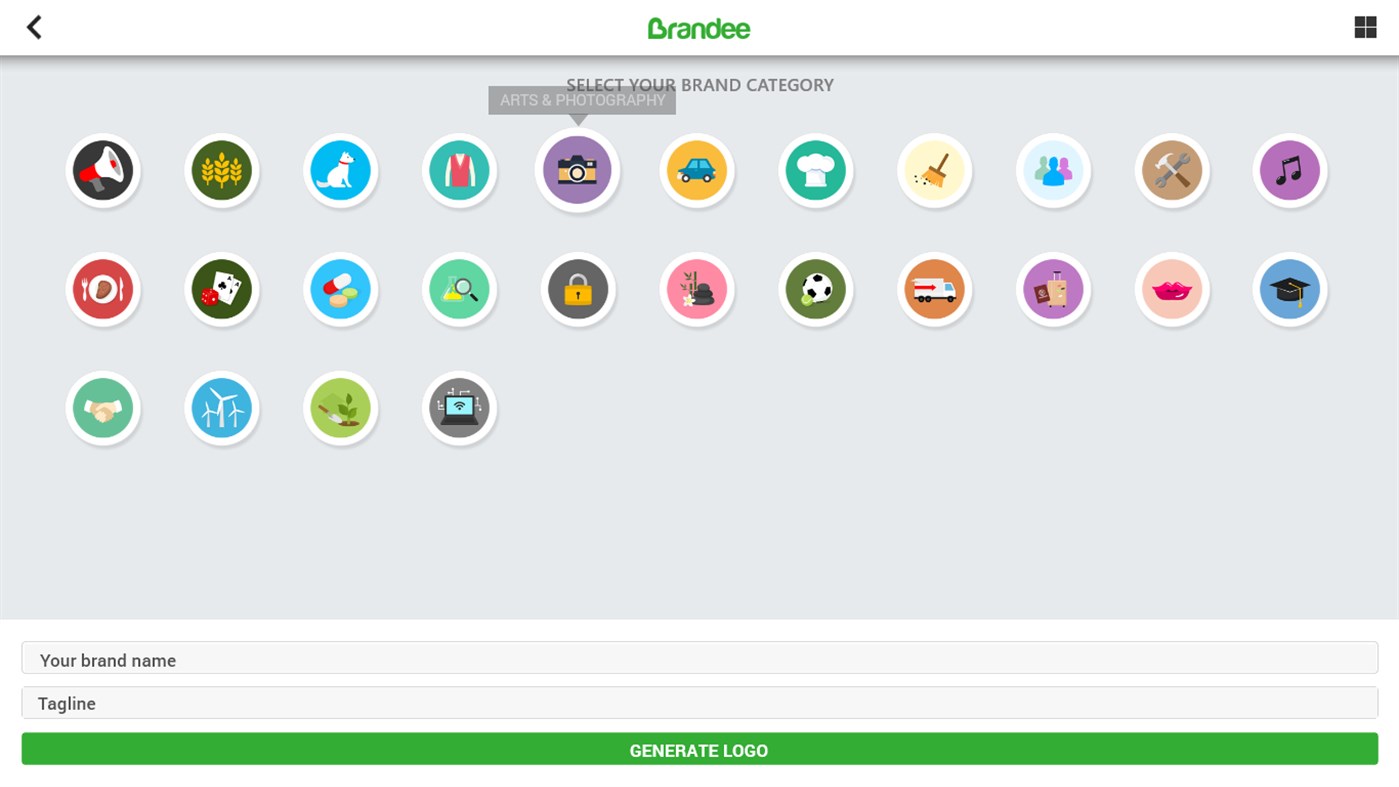 #2. Brandee - Logo Generator (Windows) 由: XLabz Technologies