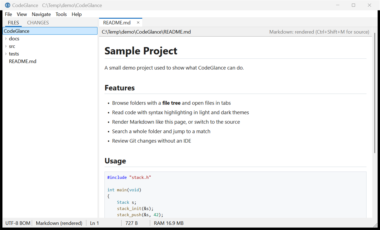 #1. CodeGlance (Windows) بواسطة: Manish Paul Simon