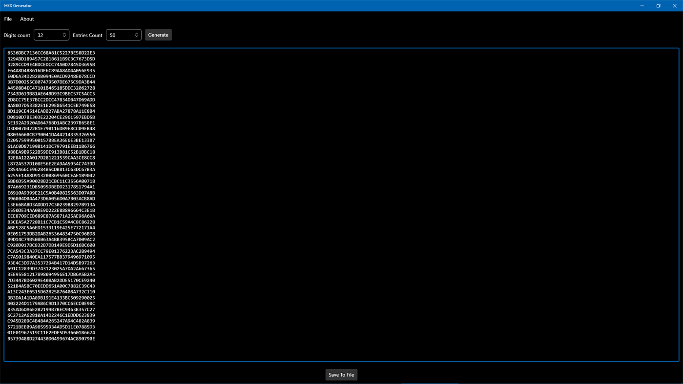 #2. HEX Generator (Windows) By: Ray Adams