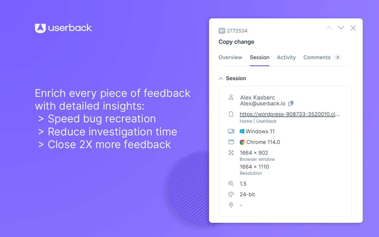 Userback: Visual Feedback & Bug Reporting